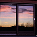 Dusk on a February Evening reflected in the west windows