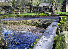 Wycoller Hall & Clapper Bridge.