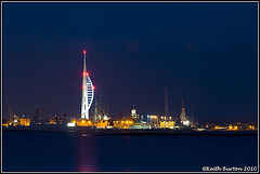 Portsmouth at night - view from Portchester