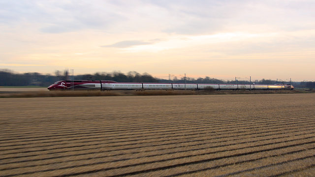 Thalys speeding to Paris