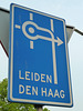 Sign for Leiden and The Hague