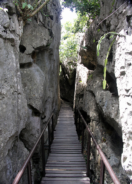 Narrow pass through the rock