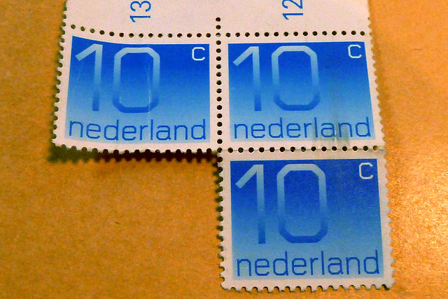 Old Dutch 10 cent postage stamps