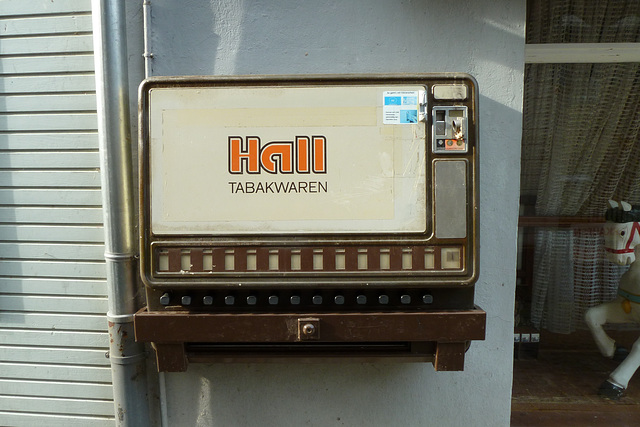 Old cigarette machine in Monschau