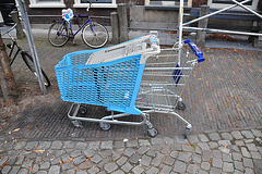 Escaped shopping trolleys