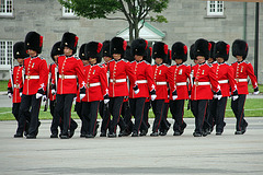 The approach of the regiment
