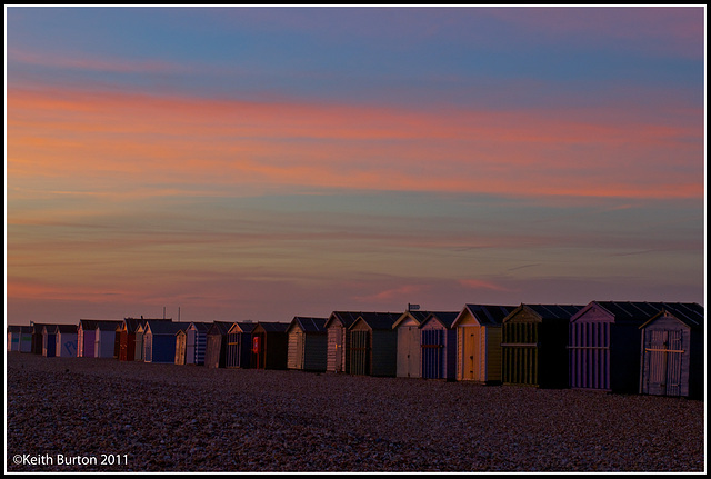 Hayling sunset......beach huts