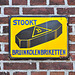 Old enamel advertisement for lignite briquettes