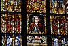 Leipzig – Stained-glass window depicting Bach in the Thomas Church