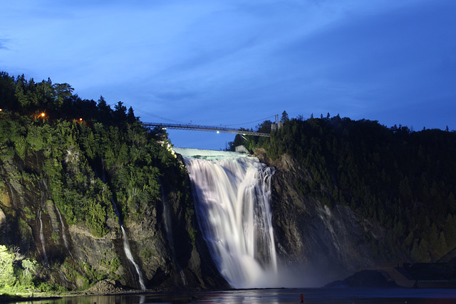 Twilight at Montmorency Falls