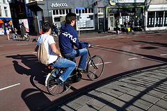 Two boys on a bike