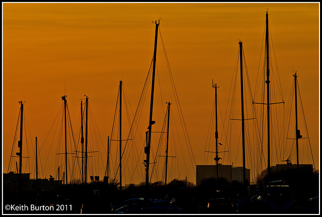 Hayling sunset...........Masts & rigging