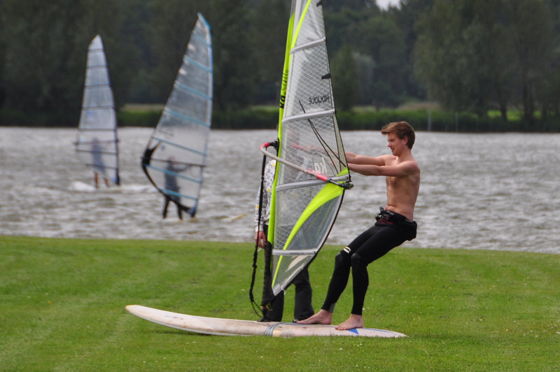 Windsurfing on land