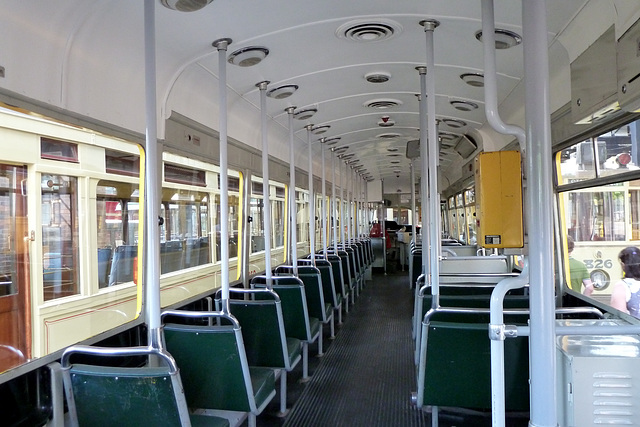 The Hague Public Transport Museum – Interior of PCC tram 1180