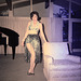 Hula mama, ready for the neighborhood costume party, about 1964