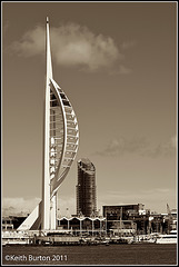 Spinnaker Tower - Sepia toned version