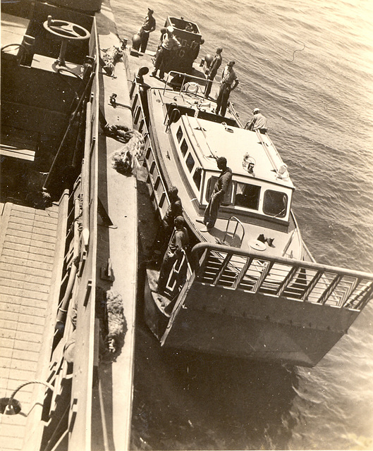 Operations aboard the USS Catamount in the Pacific, Spring 1945
