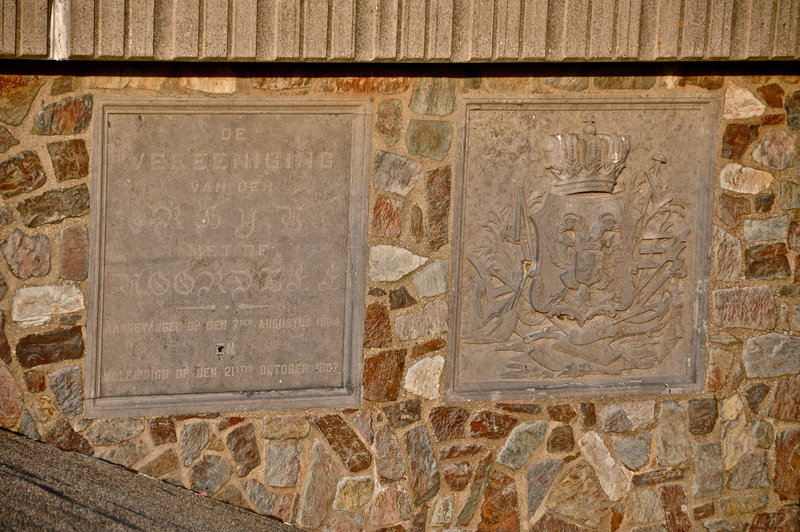 Memorial stone for the unification of the Rhine and the North Sea