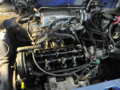 Three-cylinder petrol engine of a Diahatsu Cuore
