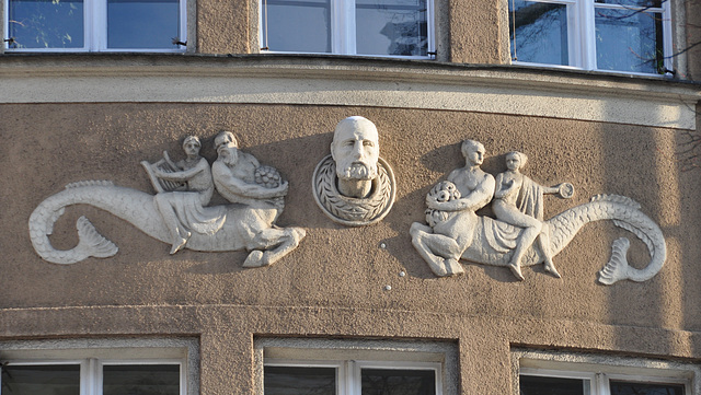 Berlin – Building ornament with Sea Centaurs on Knesebeckstraße