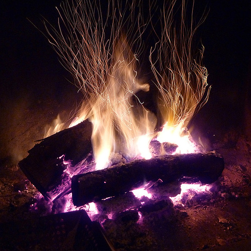 Wood fire