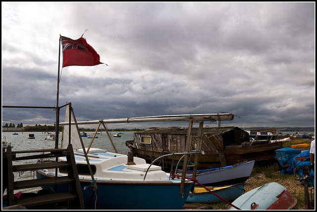 Eastney - Boats and Red Ensign