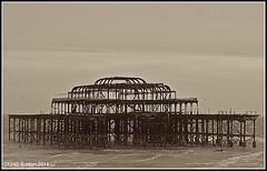 West Pier Brighton in stormy seas!