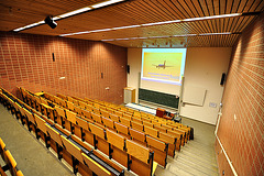 Lecture hall 005 of the Lipsius building of Leiden University
