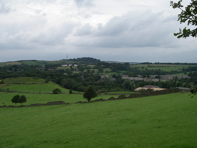 Glossop from Shire Hill