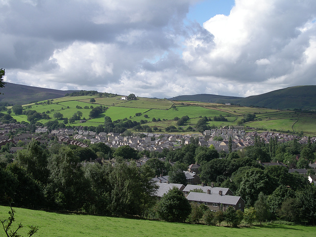 Glossop from Shire Hill