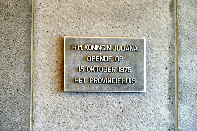 Queen Juliana opened the Provinciehuis on October 15, 1975