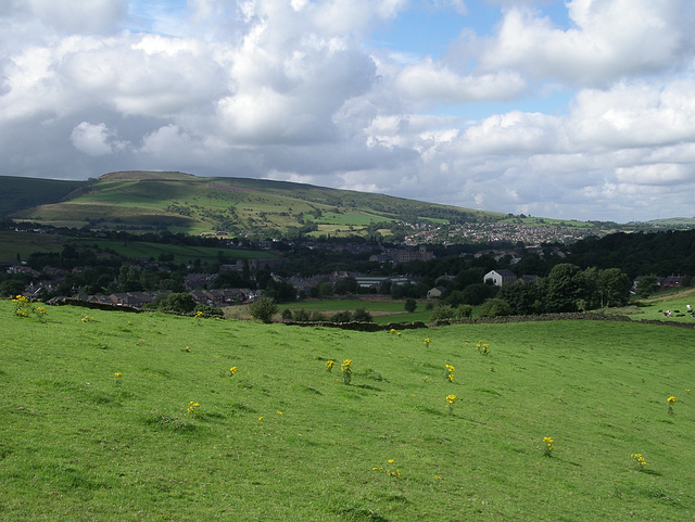 Glossop from Shire Hill