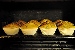Muffins in the oven