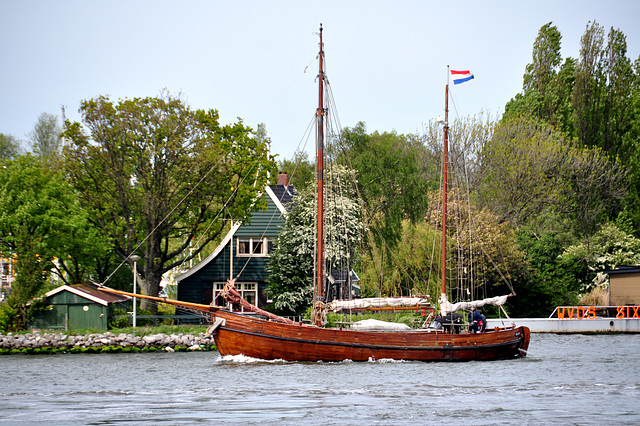 Wooden sailing ship