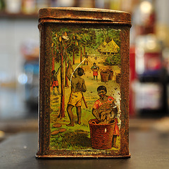 Old tin of Bensdorp Cacao