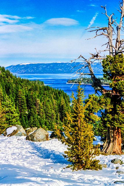 Lake Tahoe, Emerald Bay, Feb. 1990 (045°)