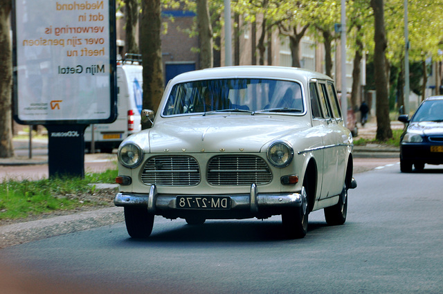 1966 Volvo Amazon in my side-view mirror