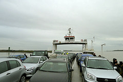 On board of the Elbe ferry Ernst Sturm