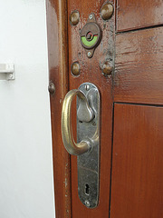 Door handle on the Elbe ferry