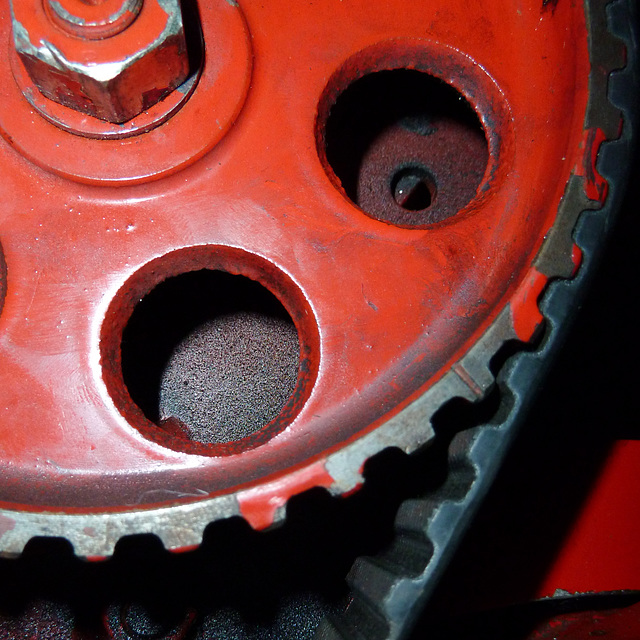 Timing belt on a FNM Marine Diesel engine