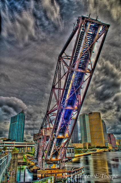 Railroad Draw Bridge - Tampa - HDR