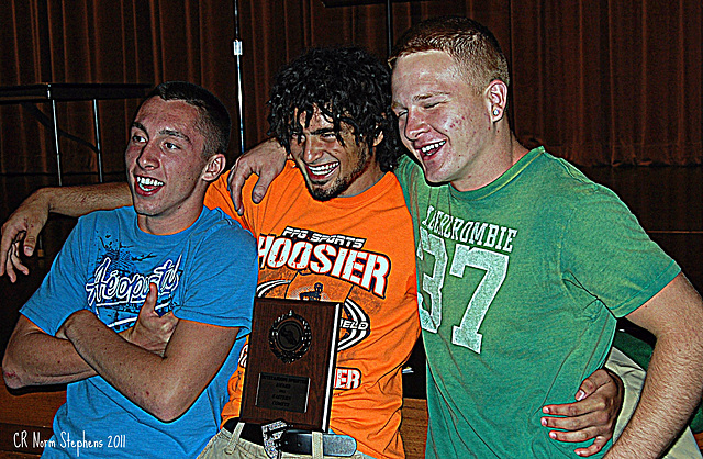 Logan and his buddies at graduation.