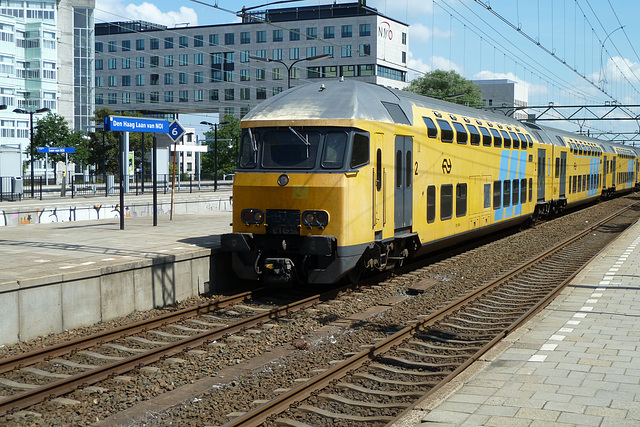 Dutch double decker train at The Hague Laan van NOI