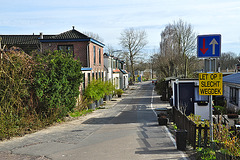 Houses on the old towpath to Haarlem