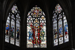 Les hautes verrières du choeur de l'abbatiale de Saint-Ouen à Rouen