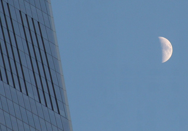 Freedom Tower and Moon