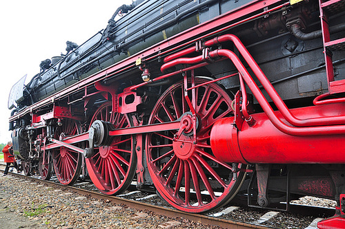 Dordt in Stoom 2012 – Big wheels of engine 01 1075 of the Stoom Stichting Nederland