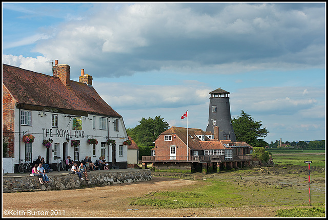 The Royal Oak and the Old Mill, Langstone Harbour.