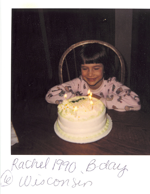 Rachel's 6th birthday, 1990