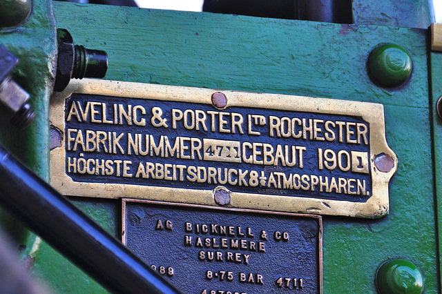 Dordt in Stoom 2012 – 1901 Aveling & Porter Steamroller 4711